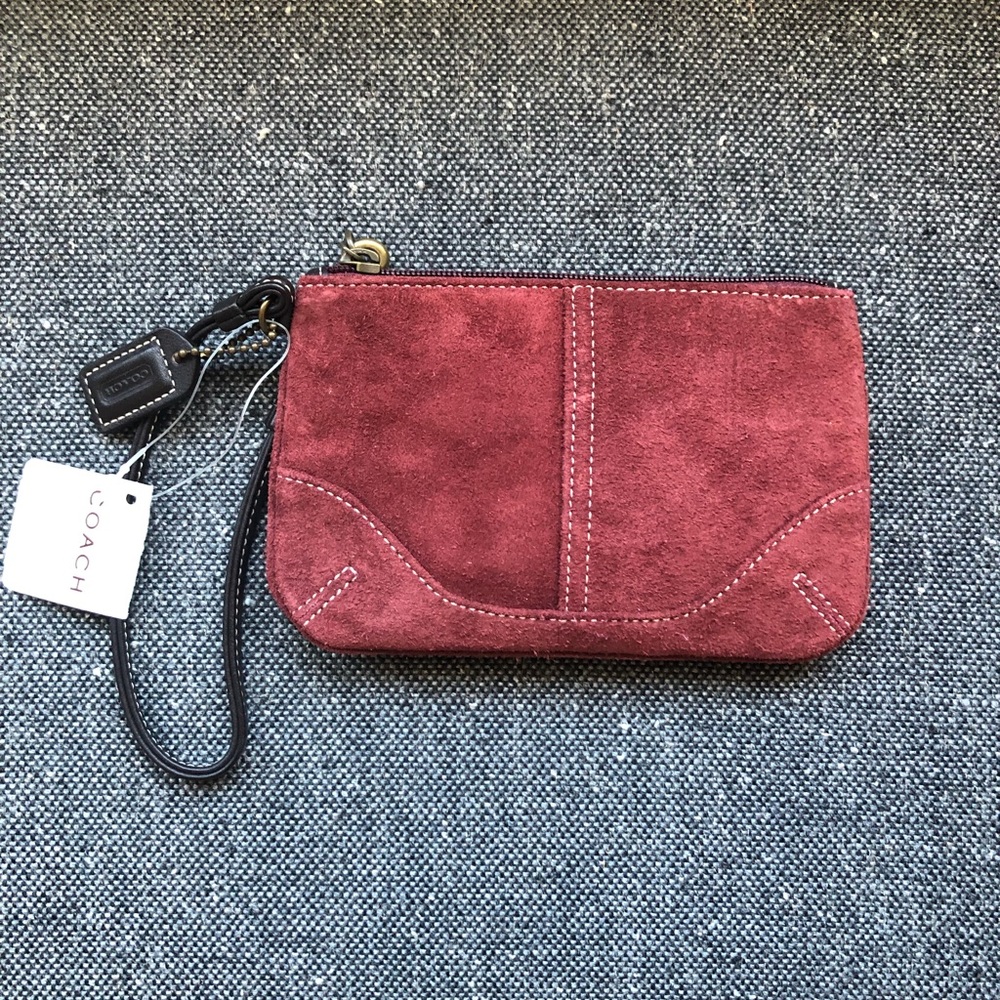 Coach suede wristlet